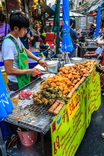 Cena Chinatown Bangkok Tailândia — Fotografia de Stock