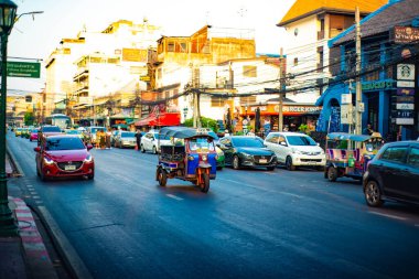 Bangkok şehir sahnesi gündüz, Tayland 
