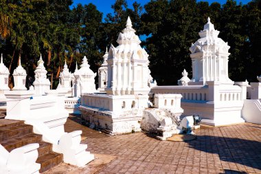 Chiang Mai, Tayland 'daki tapınak bölgesi ve mimarisi. 