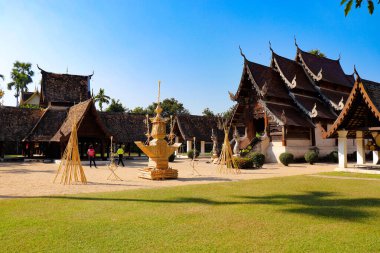 Chiang Mai, Tayland 'daki tapınak bölgesi ve mimarisi. 