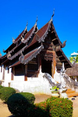 Chaing Mai, Tayland 'da Budist tarzında bir tapınak. 
