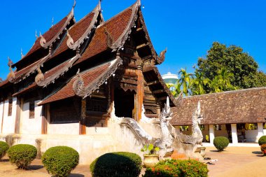 Chiang Mai, Tayland 'daki tapınak bölgesi ve mimarisi. 