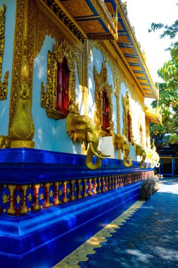 Chiang Mai, Tayland 'daki tapınak bölgesi ve mimarisi. 