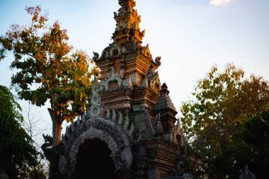 Chaing Mai, Tayland 'da Budist tarzında bir tapınak. 