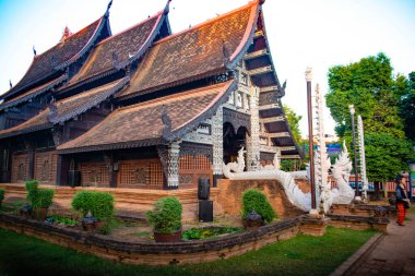 Chiang Mai, Tayland 'daki tapınak bölgesi ve mimarisi. 