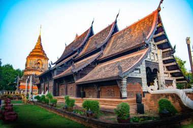 Chaing Mai, Tayland 'da Budist tarzında bir tapınak. 