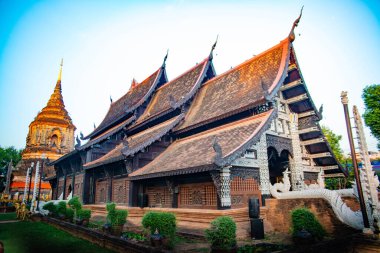 Chaing Mai, Tayland 'da Budist tarzında bir tapınak. 