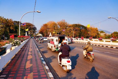 Chiang Mai, Tayland 'daki tapınak bölgesi ve mimarisi. 