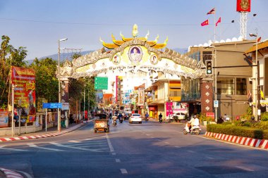 Tayland 'da Chiang Mai şehri sahnesi 