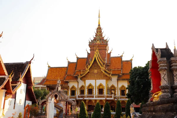 Templo Estilo Budista Chaing Mai Tailândia — Fotografia de Stock