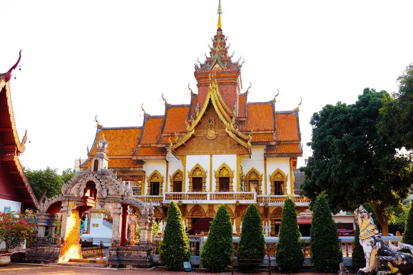 Chrám Buddhistickém Stylu Chaing Mai Thajsko — Stock fotografie