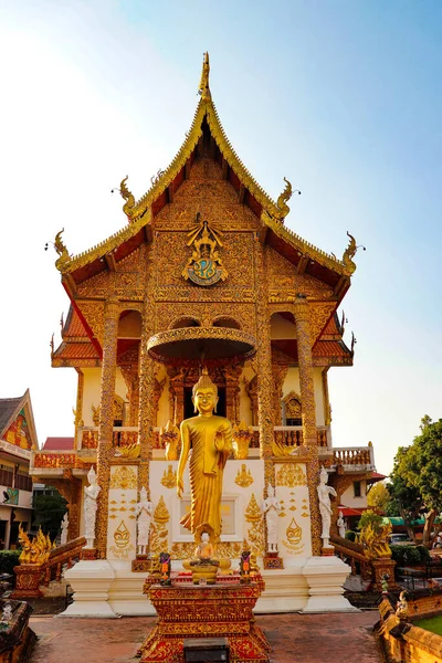 Templom Buddhista Stílusban Chaing Mai Thaiföld — Stock Fotó