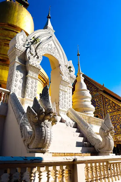 Temple Style Bouddhiste Chaing Mai Thaïlande — Photo