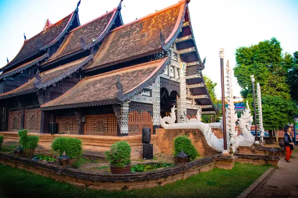 Chiang Mai, Tayland 'daki tapınak bölgesi ve mimarisi. 