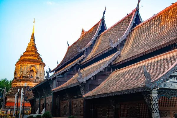 Temple Style Bouddhiste Chaing Mai Thaïlande — Photo