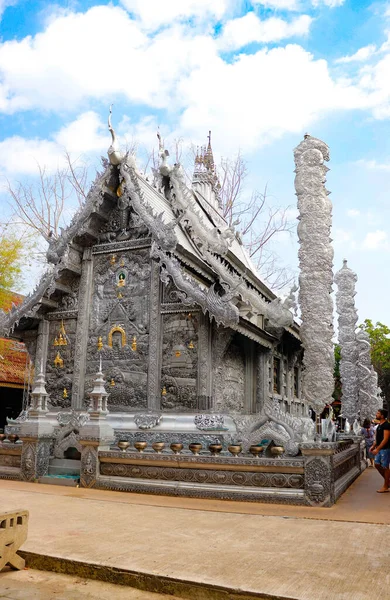Templo Prata Chiang Rai Tailândia — Fotografia de Stock