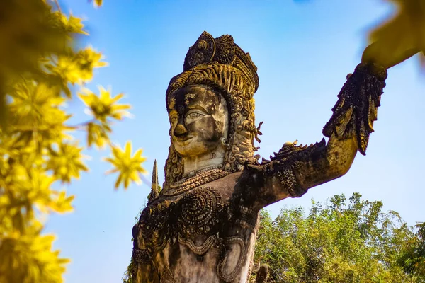 Skulptur Architektur Und Symbole Des Buddhismus Thailand Südostasien — Stockfoto