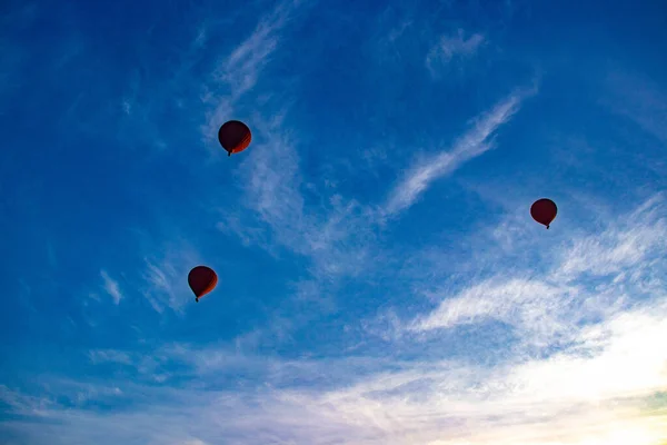 Balony Wschód Słońca Bagan Myanmr — Zdjęcie stockowe