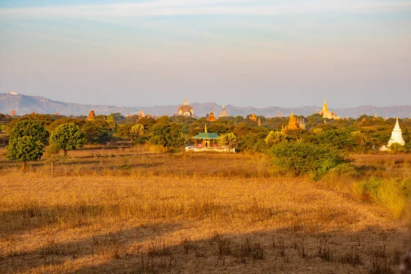 Balónky Východ Slunce Baganu Myanmr — Stock fotografie