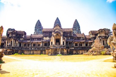 Antik tapınak Angkor Wat Kamboçya 'da
