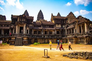 Antik tapınak Angkor Wat Kamboçya 'da