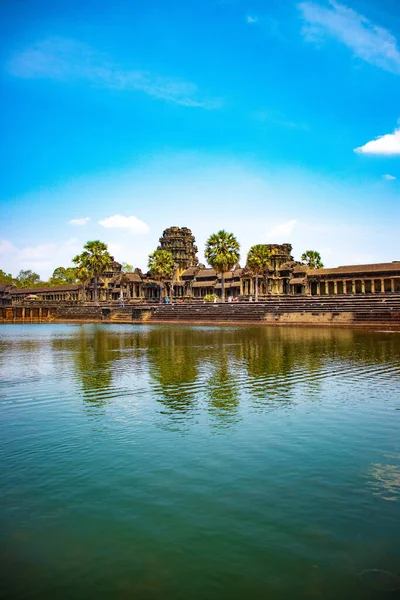 Edifícios Antigos Angkor Wat Temple Camboja — Fotografia de Stock