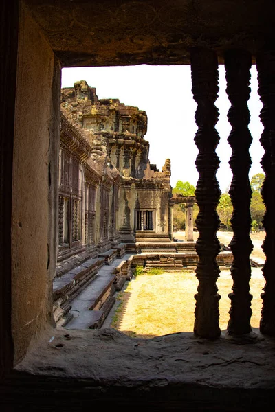 Zříceniny Chrámu Angkor Wat Kambodža — Stock fotografie