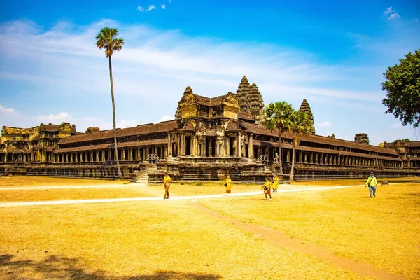 Arquitetura Estilo Asiático Angkor Wat Templo Camboja — Fotografia de Stock