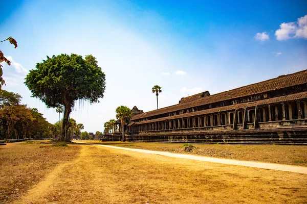 Aziatische Stijl Architectuur Van Angkor Wat Tempel Cambodja — Stockfoto