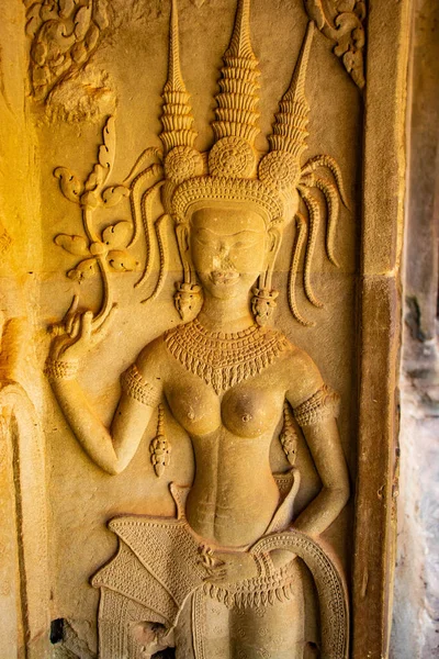 Vista Distância Arquitetura Angkor Wat Temple Camboja — Fotografia de Stock