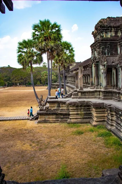 Arquitectura Estilo Asiático Del Templo Angkor Wat Camboya — Foto de Stock