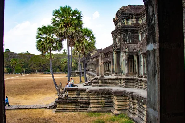 Architecture Style Asiatique Temple Angkor Wat Cambodge — Photo
