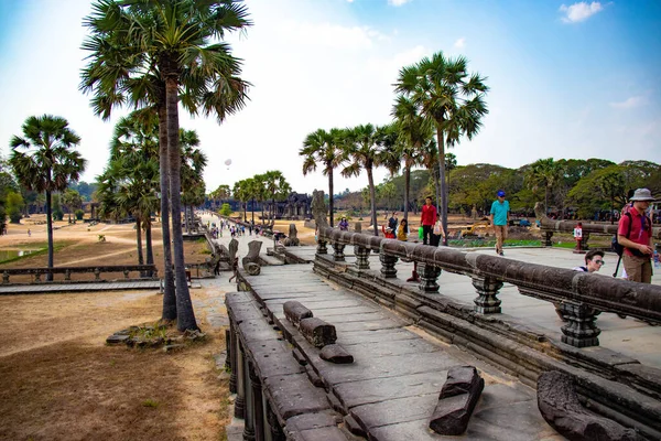 Arquitetura Estilo Asiático Angkor Wat Templo Camboja — Fotografia de Stock