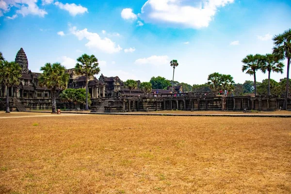 Arhitectura Stil Asiatic Templului Angkor Wat Din Cambodgia — Fotografie, imagine de stoc