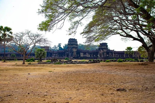 Arhitectura Stil Asiatic Templului Angkor Wat Din Cambodgia — Fotografie, imagine de stoc