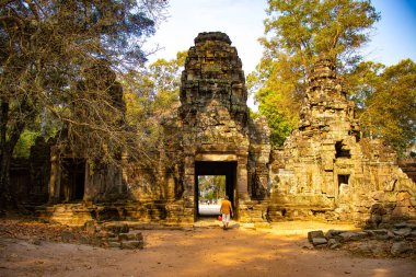 Antik tapınak Angkor Wat Kamboçya 'da