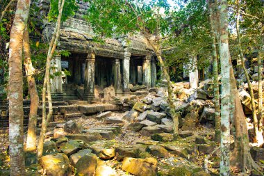 Angkor Wat tapınağının kalıntıları, Kamboçya 