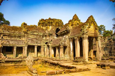 Angkor Wat tapınağının kalıntıları, Kamboçya 