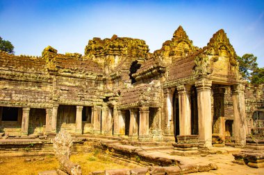 Angkor Wat tapınağının kalıntıları, Kamboçya 