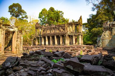 Angkor Wat tapınağının kalıntıları, Kamboçya 