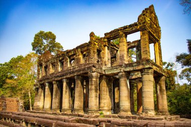 Angkor Wat tapınağının kalıntıları, Kamboçya 