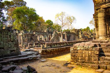 Angkor Wat tapınağının kalıntıları, Kamboçya 