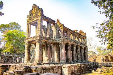 Angkor Wat tapınağının kalıntıları, Kamboçya 