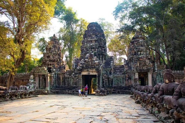 Έδαφος Angkor Wat Ερείπια Ναού Καμπότζη — Φωτογραφία Αρχείου