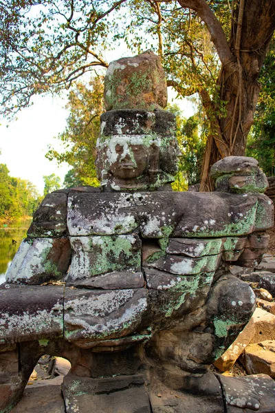 Έδαφος Angkor Wat Ερείπια Ναού Καμπότζη — Φωτογραφία Αρχείου