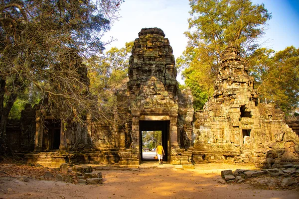 Starověký Chrám Angkor Wat Kambodži — Stock fotografie