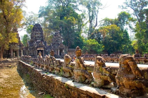 Angkor Wat Tapınağı Mimarisi Kamboçya — Stok fotoğraf