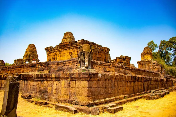 Angkor Wat Temple Overdag Cambodja — Stockfoto