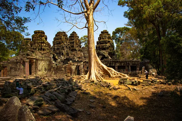 カンボジアの寺院アンコールワットの遺跡 — ストック写真