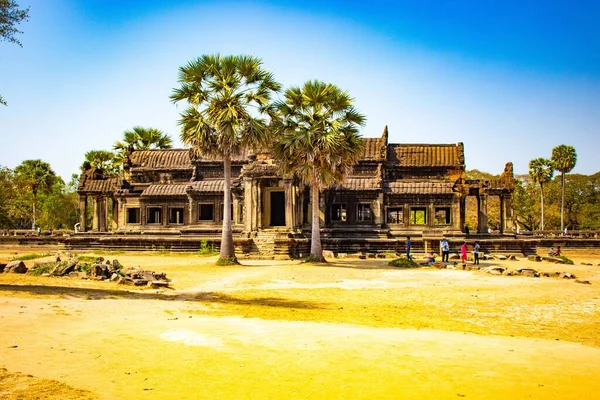 Architektura Azjatycka Angkor Wat Temple Kambodża — Zdjęcie stockowe